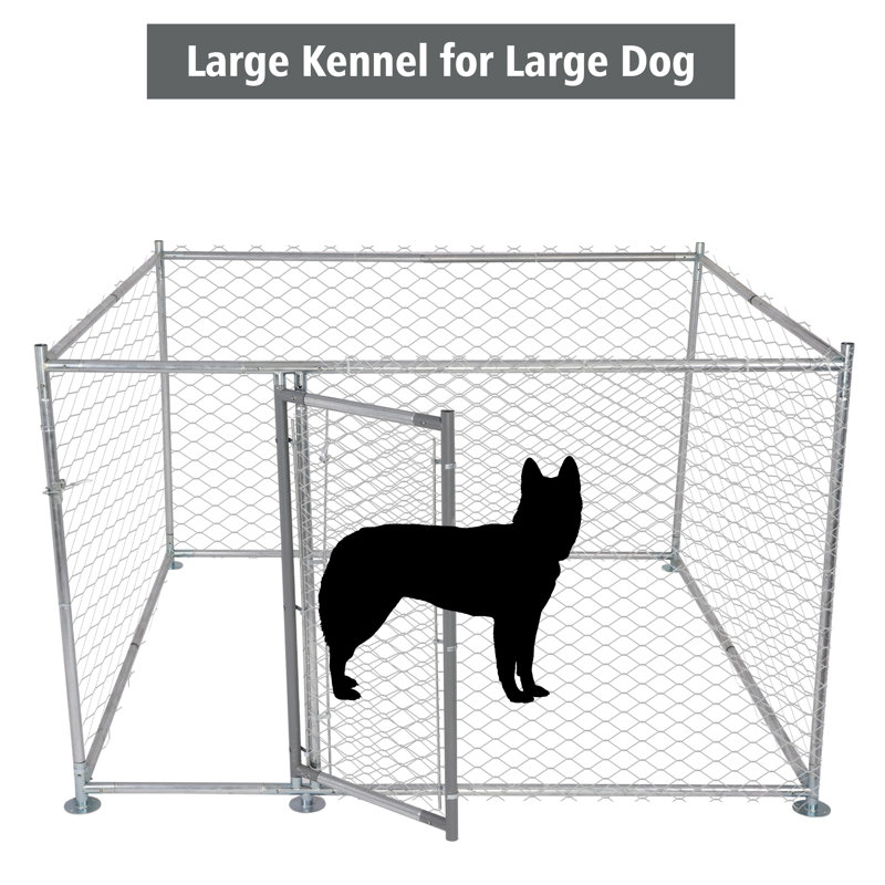 LUCKYREMORE Metal Dog Kennel Outdoor For Large Dog, Easy To Clean